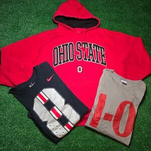 OSU The Ohio State University Scarlet & Gray Hoodie + 2 t-shirts